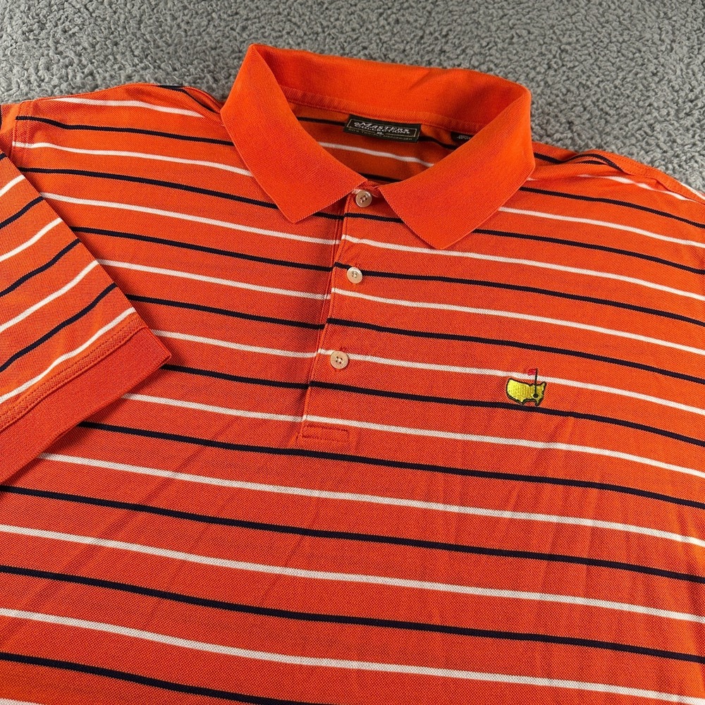 Vintage Masters Collection Shirt Mens‎ XL Orange Golf Mercerized Cotton Polo